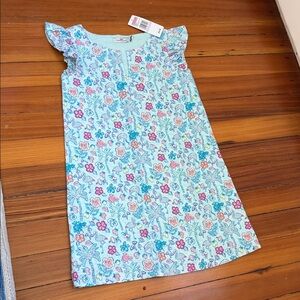 NWT Vineyard Vines Blue Floral Dress with Ruffle Sleeves